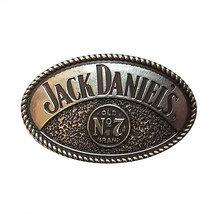 Jack Daniels No. 7 Metallic Oval Belt Buckle Silver - £29.56 GBP