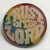 Trust in the Lord Christian Gold Tone Enamel Rainbow Vintage Pin Pride - $12.95