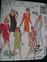 McCalls 5332 Fashion Basics Sewing Pattern Knits Only Dress Size 10 12 U... - $165.85 MXN