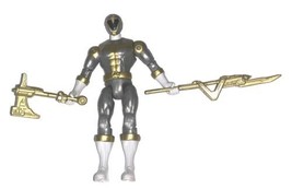 Power Rangers 2014 Super Megaforce Lightspeed Titanium Ranger 5&quot; Figure Weapons - $31.47