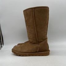 Bearpaw Womens Brown Suede Pull On Mid Calf Winter Snow Boots Size 9 - £31.06 GBP