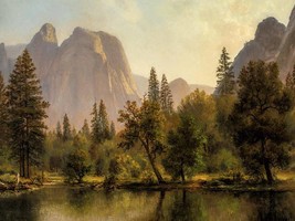 Cathedral Rocks, Yosemite Valley by Albert Bierstadt as Giclee Print Shi... - $39.00+