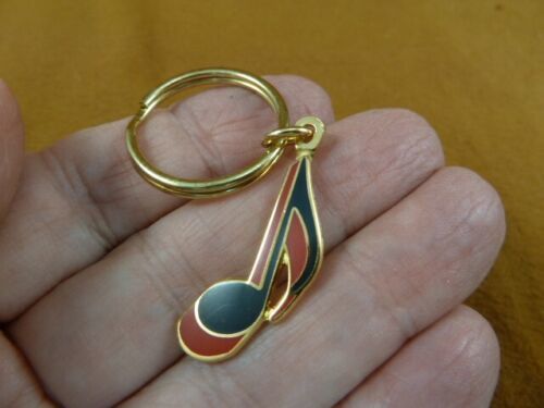 Primary image for (M332-d) Pick 1 of 4 EIGHTH 8th NOTE 24k GOLD plt Jewelry KEYRING I love music