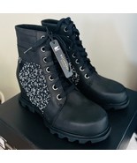 SOREL Joan of Arctic Waterproof Wedge III Lexie Lace-Up Bootie, Black, 1... - $149.00