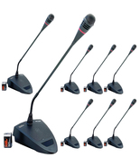 8 Pack Multimedia Desktop Microphone for Meeting Conference Speech Black... - £101.98 GBP