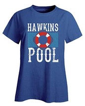 Vintage Style Hawkins Community Pool Summer Guard Rescue Team - Ladies T-Shirt R - £26.18 GBP