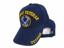 Air Force Veteran Shadow Usaf Us Embroidered Navy Blue Ball Cap Baseball Cap Hat - $50.99