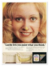 Du Pont Lucite Wall Paint Yellow Banana Vintage 1972 Full-Page Magazine Ad - $9.70
