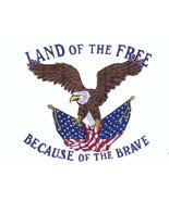 LAND OF THE FREE EAGLE 3X5 FLAG 3 X 5  NEW FL690 wall hanging BECAUSE OF... - $9.02 CAD