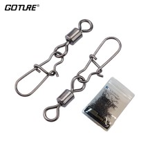 Goture 200pcs/lot Fishing Swivel With Snap MS+ZQ Hooks Stainless Rolling Lure Co - £80.54 GBP