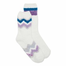 Joyspun Women&#39;s Lounge Socks, 2-Pack, Size 4-10 Color White - £11.86 GBP