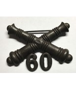 1902-1905, U.S ARMY ARTILLERY CORPS, BRONZE, 60th FIELD ARTILLERY, COLLA... - $656.14 MXN