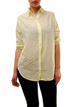 SUNDRY Womens Shirt New Short Sleeve Button Down Neon Yellow Size US 1 - £31.39 GBP
