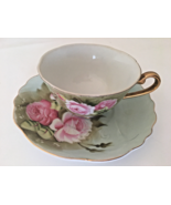 Vintage Lefton Heritage Hand-Painted Porcelain Tea Cup Roses Gold Trim - $25.02 CAD