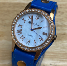 Unused Susan Graver Lady Rose Gold Tone Rhinestone Analog Quartz Watch~New Batte - £13.66 GBP