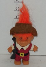 Vintage My Lucky Russ Berrie Troll 6&quot; Doll Orange Hair Pilgrim Thanksgiv... - $14.50