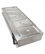 5-Pan Restaurant Steam Table Bain-Marie Buffet Food Warmer - $12,335.45 MXN