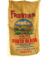 Frontier Brand Pinto Beans Burlap Gunny Sack 100lb Empty Colorado Southw... - $29.65