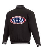 NHRA JH Design Two Hits Poly Twill Varsity Jacket Embroidered Patch Logo... - £109.63 GBP