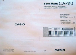 Casio CA-110 Tone Bank Keyboard User&#39;s Operating Owner&#39;s Manual Booklet - £12.44 GBP