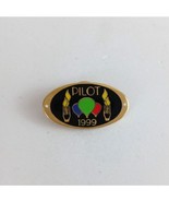 Vintage 1999 Pilot Hot Air Balloons Oval Lapel Hat Pin - $156.31 MXN