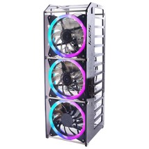 Cluster Case For Raspberry Pi, Pi Rack Case Stackable Case With Cooling Fan 120M - £90.16 GBP