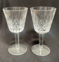 2 Waterford Ireland Crystal Cut Glass Lismore Clear Stemware White Wine ... - $35.17