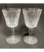 2 Waterford Ireland Crystal Cut Glass Lismore Clear Stemware White Wine ... - $48.23 CAD