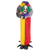 4.5FT Grins Animatronic Clown with Pre-Recorded Phrases and LED Eyes - £96.09 GBP