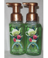 Bath &amp; Body Works Gentle Foaming Hand Soap Lot Set of 2 RASPBERRY GREEN TEA - £18.64 GBP