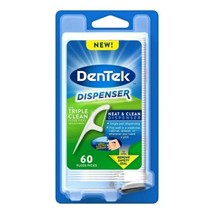DenTek Floss Pick Dispenser with Dentek Triple Clean Floss Picks, 60 Count - £7.93 GBP