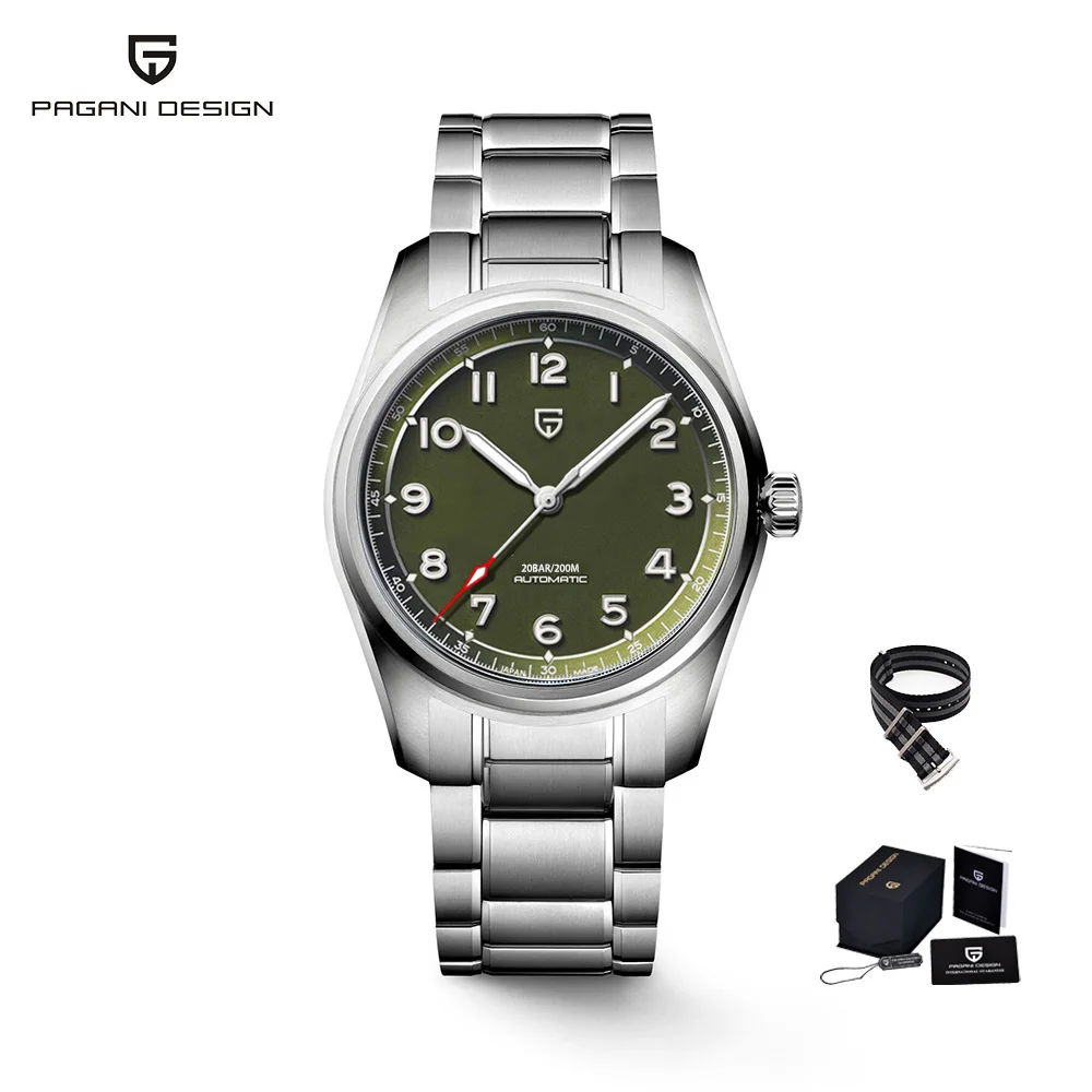 Ts 38mm pilot top brand men automatic mechanical watches nh35a sapphire 200m waterproof thumb200