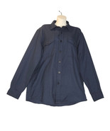 LL Beans Mens Medium Regular Button Up Shirt Blue Houndstooth Flannel Ou... - $25.42 CAD