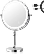 Uucolor Makeup Mirror With Lights Usb Rechargeable 8 Inch 3 Color Lights Two - £35.39 GBP