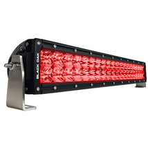 Black Oak 20&quot; Curved Double Row Red LED Predator Hunting Light Bar - Combo Optic - £468.04 GBP