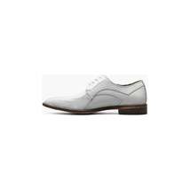 Stacy Adams Turano Bike Toe Oxford Croc Print Shoes White 25576-100 image 6