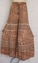 NWT Sacred Threads Sienna Peach Exotic Palazzo Wide Leg Elastic Waist Pants - £23.15 GBP