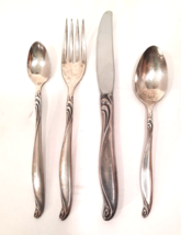 Vintage Rogers Oneida Ltd. Child&#39;s 4 Piece Silverware Set Silver Plated Marked - £18.77 GBP