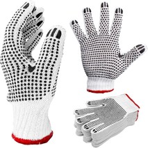 PVC Double Side Dot String Gloves For Women Protective Knit Gloves 12 Pairs - £15.67 GBP