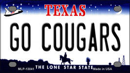 Go Cougars Texas Novelty Mini Metal License Plate Tag - £11.94 GBP