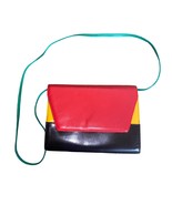 Multicolor Colorblock Envelope Crossbody Bag in Red/Yellow/Black/Royal B... - $27.34