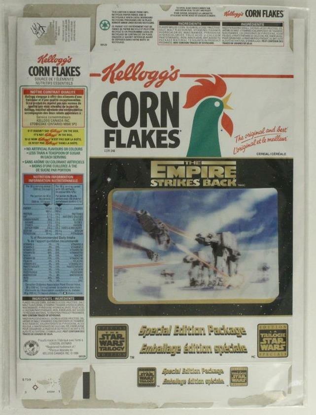 Vintage Advertising Kelloggs Cereal Box Star Wars EMPIRE STRIKES BACK Ca... - $16.92