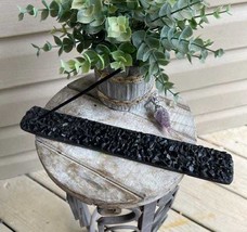 Wooden Incense Holder Infused with Black Obsidian Stones 10&quot; - $25.91 CAD
