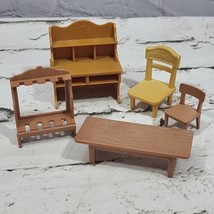 Calico Critters Sylvanian Families Dollhouse Lot Furniture Table Chairs ... - £15.52 GBP