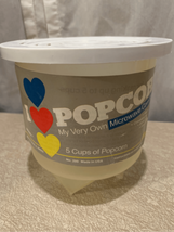 Vintage Microwave Popcorn Popper INGRID 5 Cup Maker w/Lid and Label - £11.98 GBP