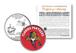 Florida Panthers Nhl Hockey Florida Statehood Quarter Us Colorized Coin Licensed - £6.88 GBP