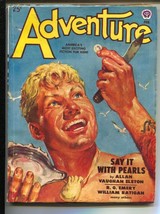 Adventure 2/1949-Popular-Charles Dye pearl cover-Pulp tales-Allen Vaughn Elst... - £77.57 GBP