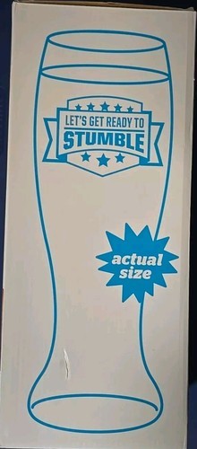 Big Mouth Brand ~ World's Largest Beer Glass ~ Holds 48 Oz ~ Hand Blown Glass Item image 2