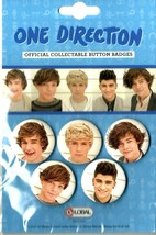 One Direction Official Collectable Phase 4 Large Button Badge Set Of 5 Sealed 1D - £4.88 GBP