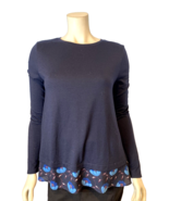 Ann Taylor Loft Navy Long Sleeve Top, Women's Size S - $12.34